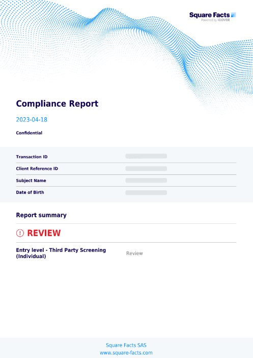 Compliance dashboard